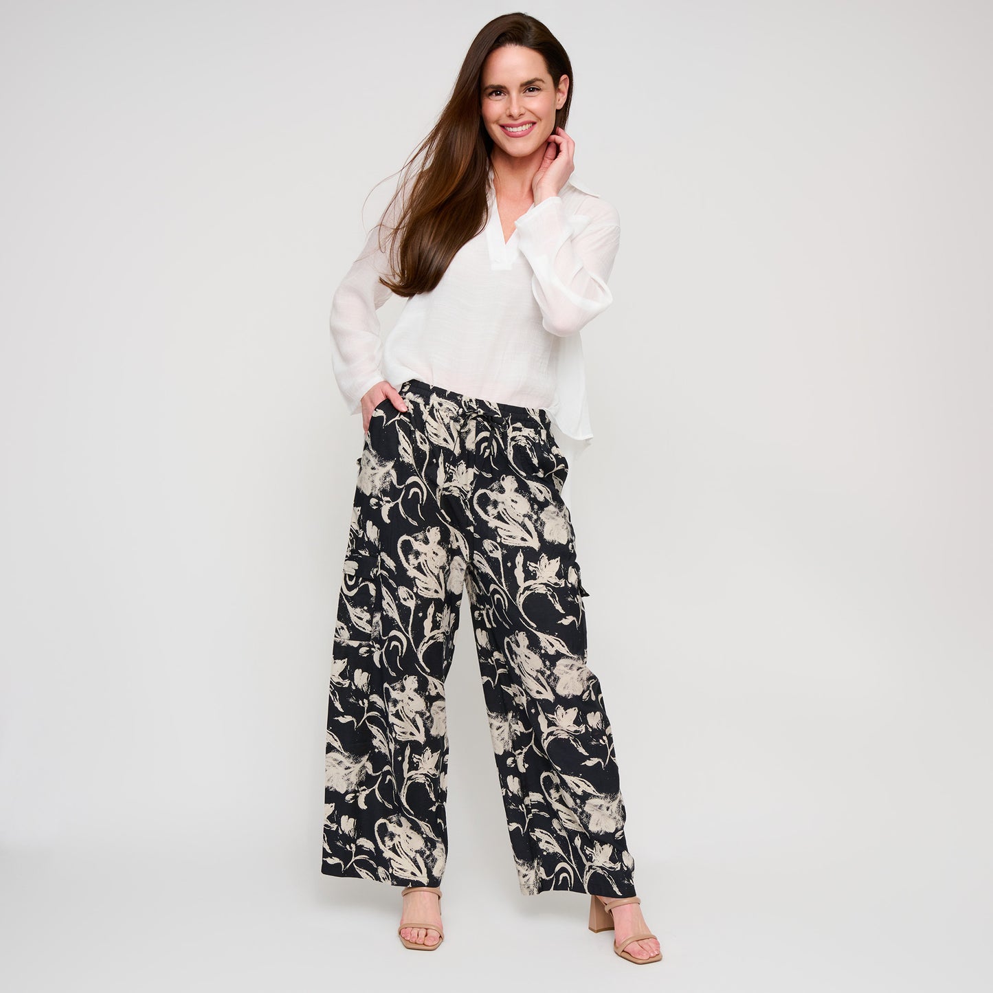 Lila Deep V-Neck Cover Up Shirt