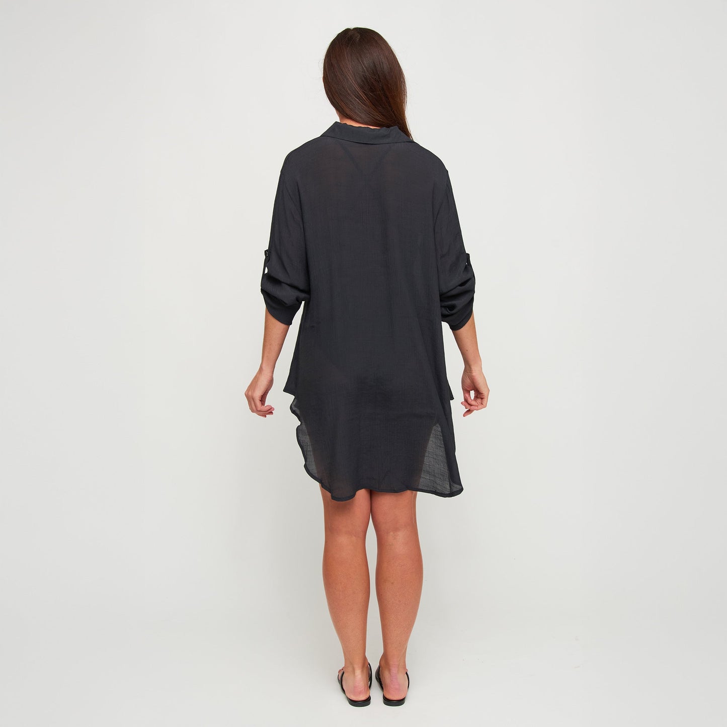 Lila Deep V-Neck Cover Up Shirt
