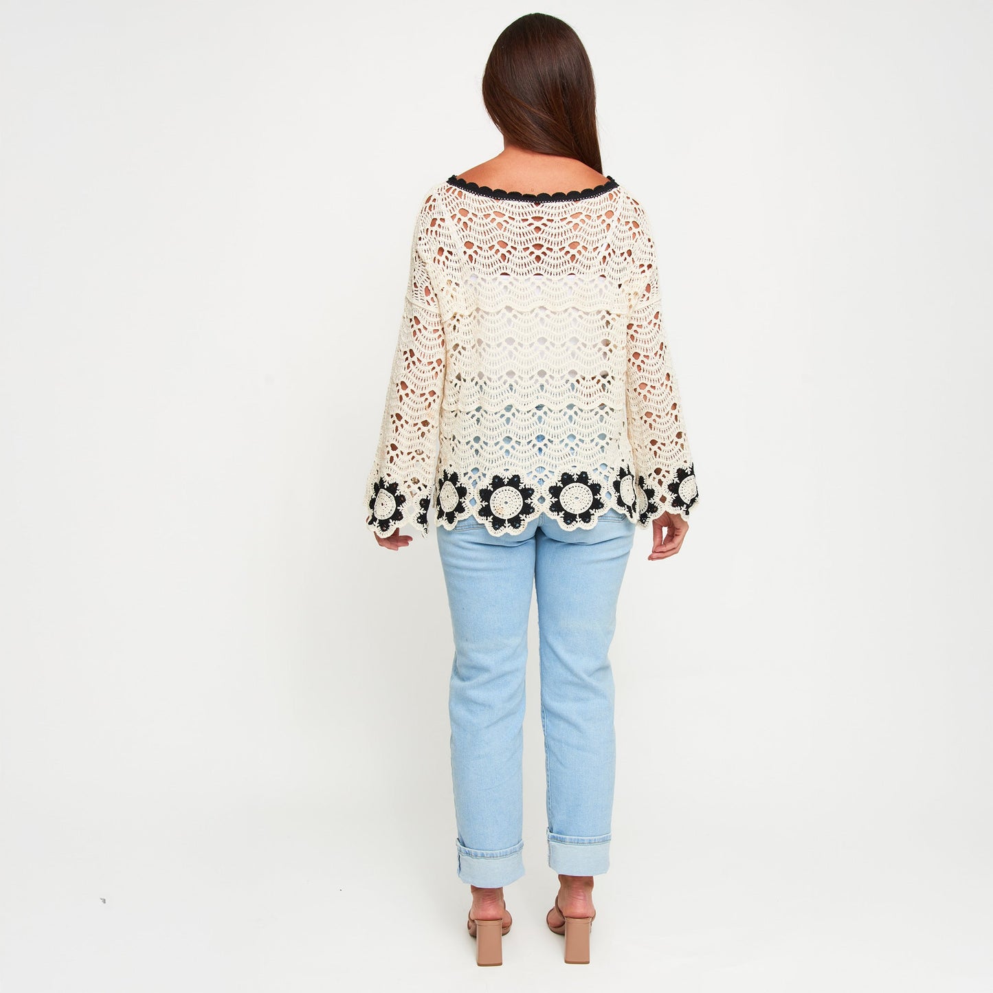Faye Floral Crochet Sweater
