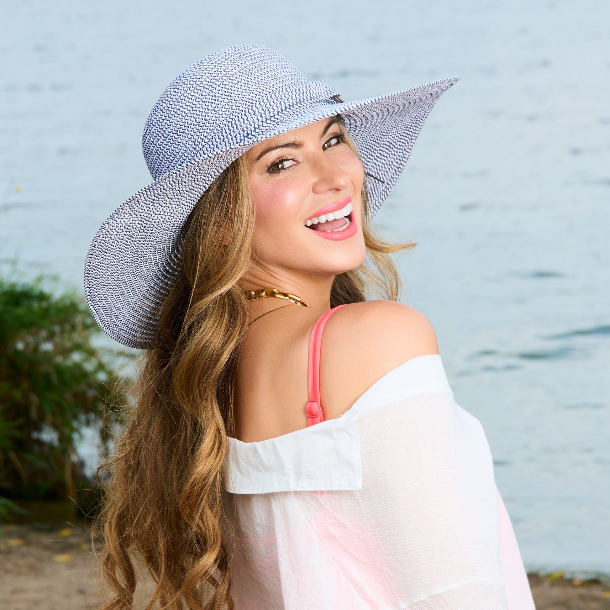 Isabelle Woven Wide Brim Sunhat