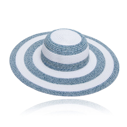 Sarai Two Tone Woven Wide Brim Sunhat