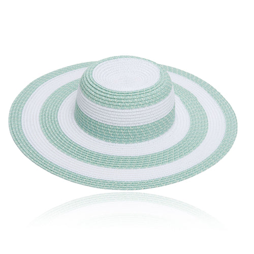 Sarai Two Tone Woven Wide Brim Sunhat