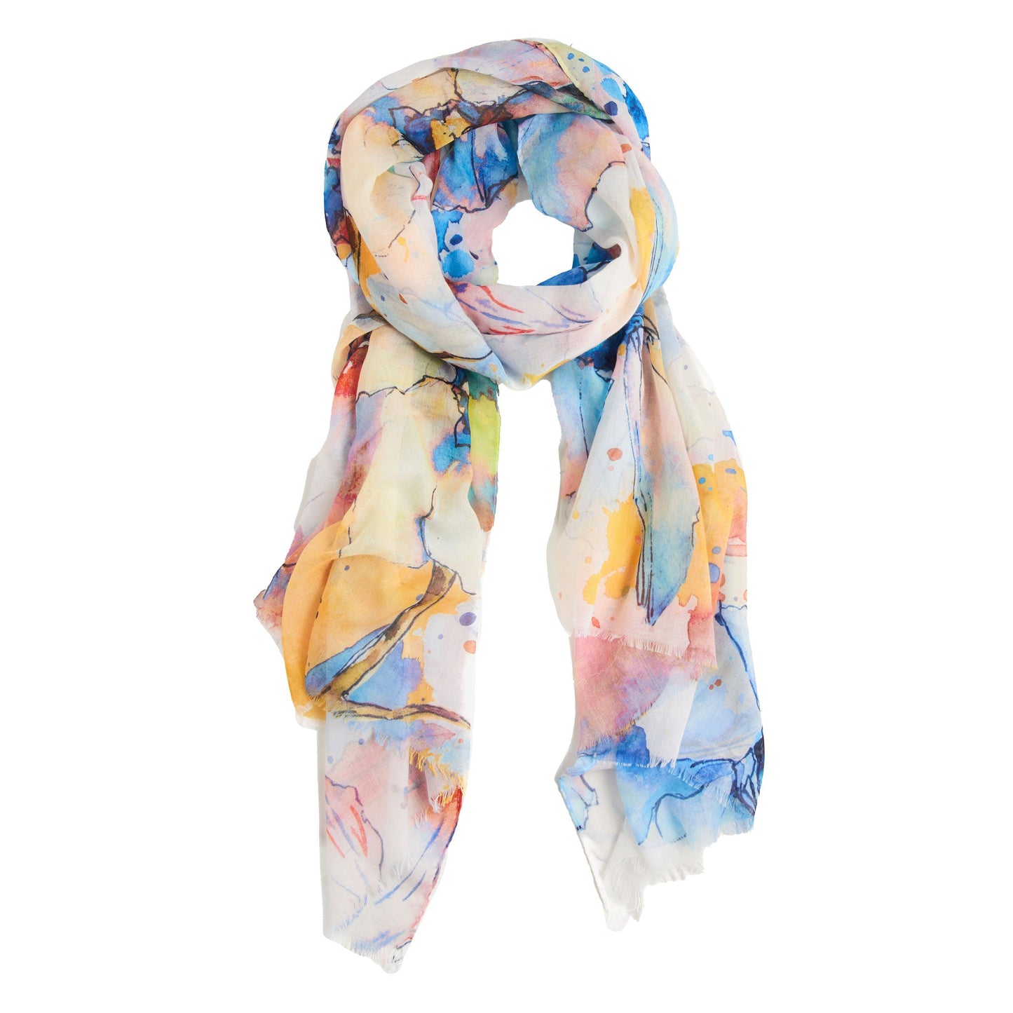Jaden Watercolor Floral Lightweight Scarf