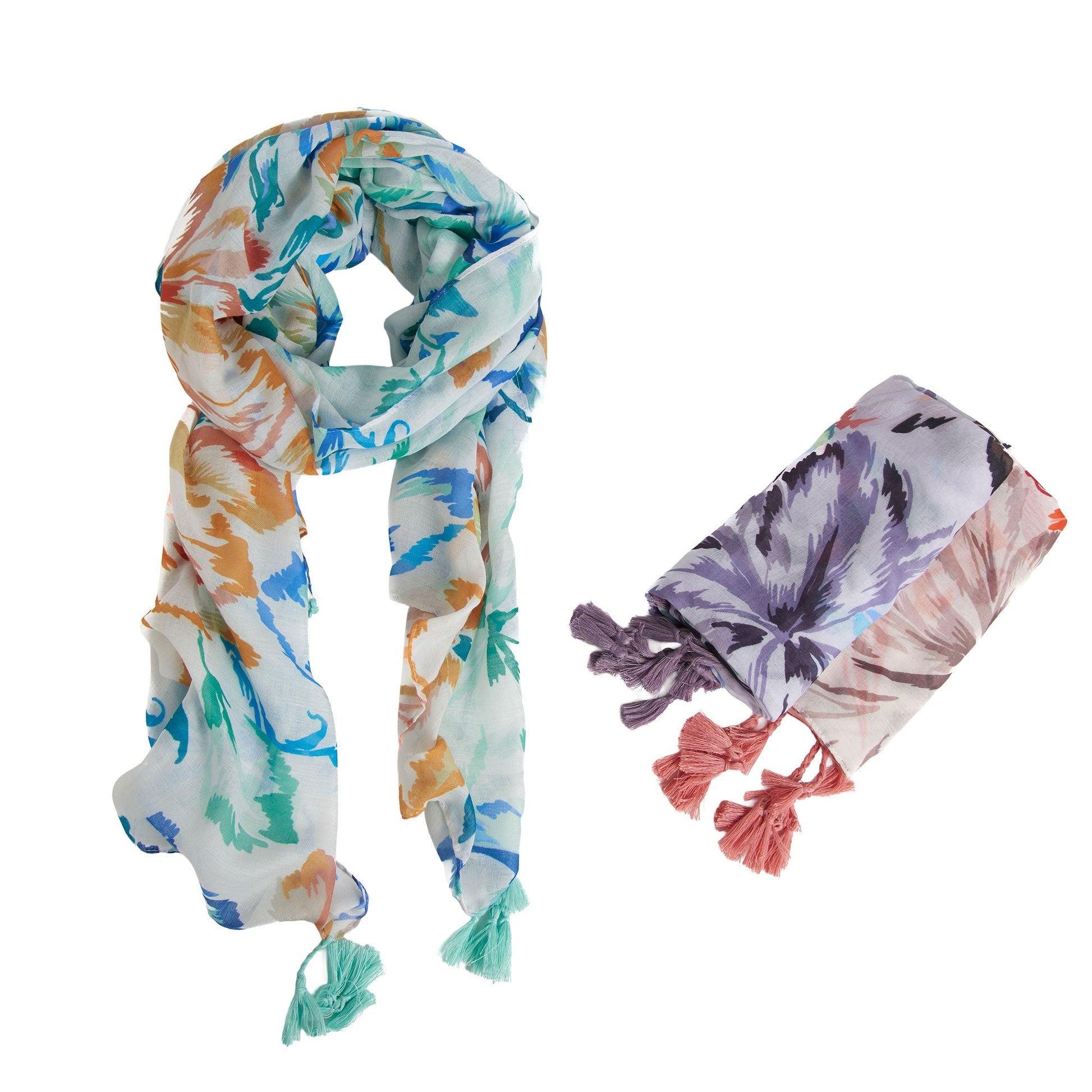 6 Piece Maylee Floral Lightweight Scarf Assortment