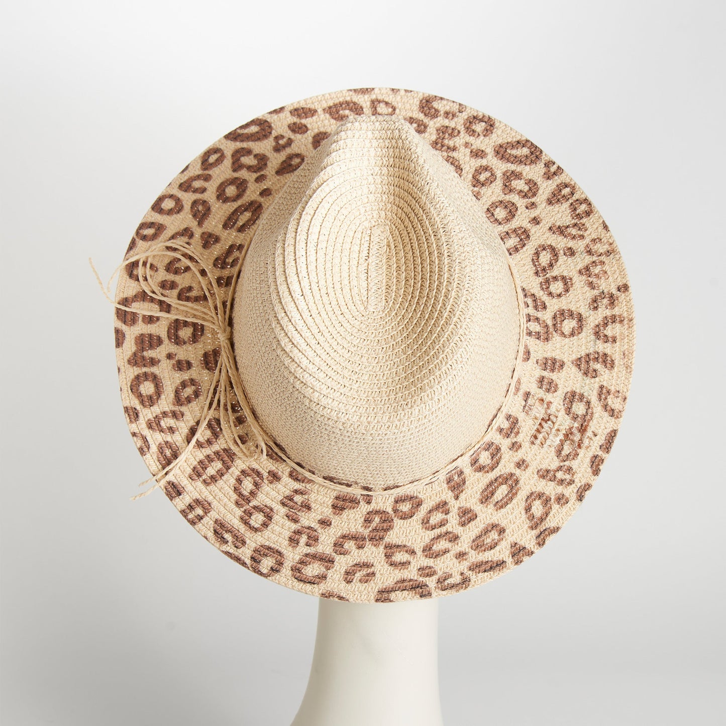 Michela Leopard Print Panama Hat