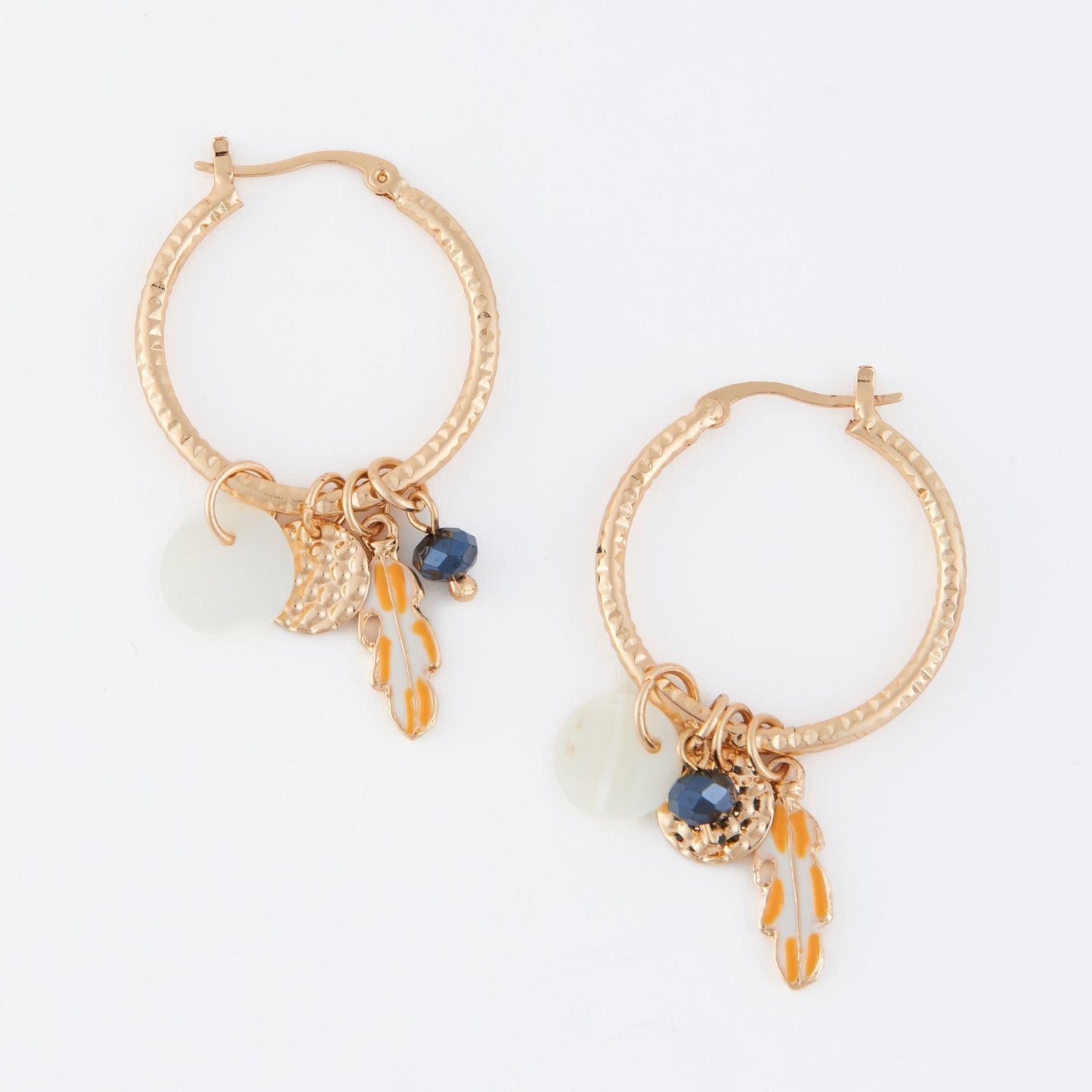 Gabby Multi Charm Hoop Earrings