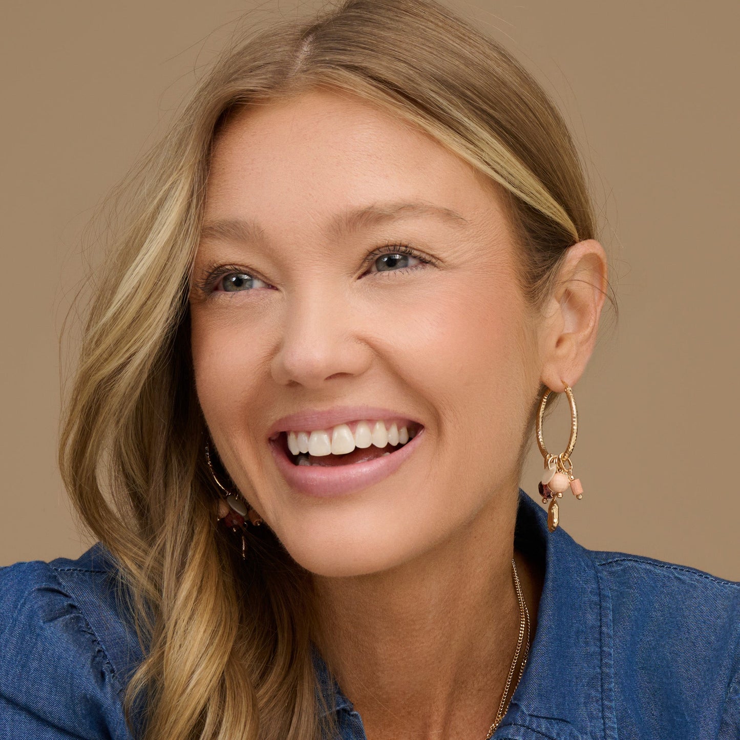 Gabby Multi Charm Hoop Earrings
