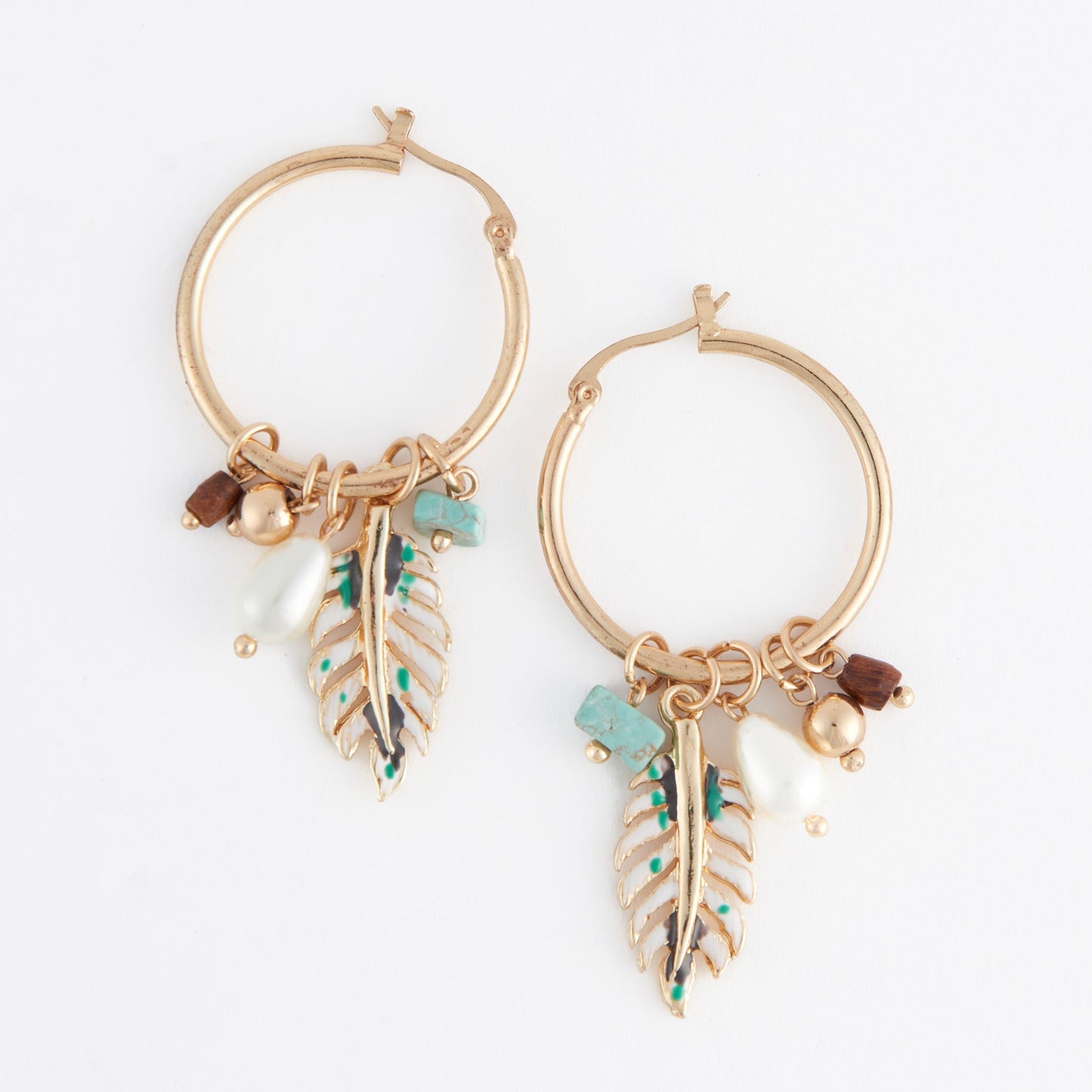 Gabby Multi Charm Hoop Earrings