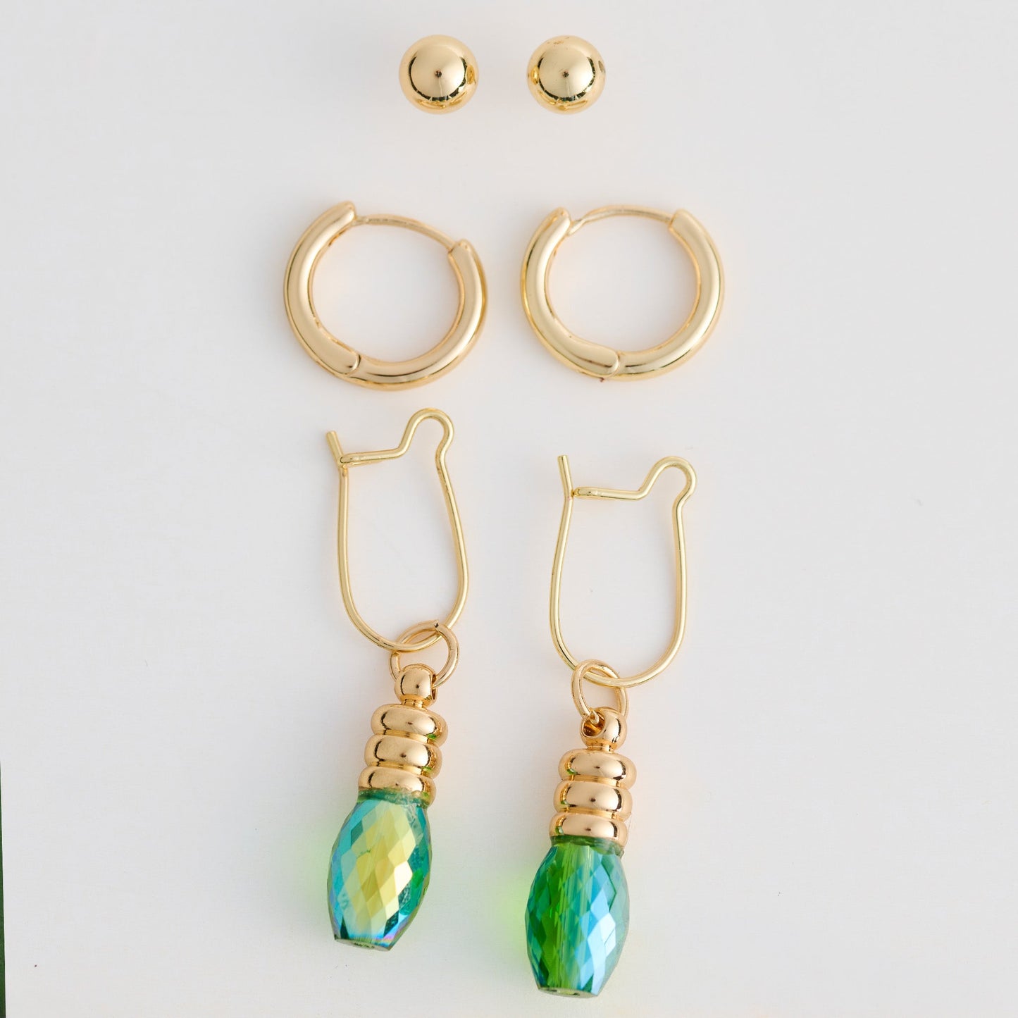 Holiday Christmas Lights Earring Trio
