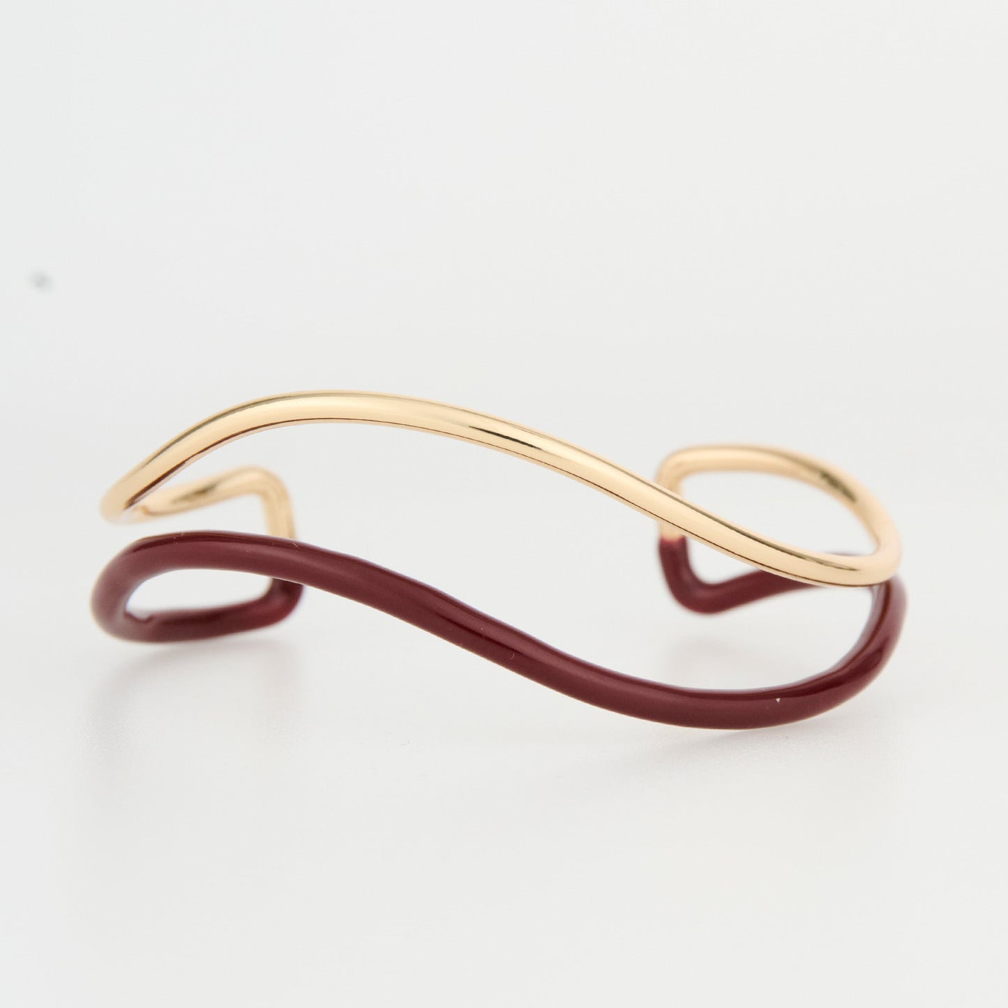 Kaelin Contour Two Tone Enamel Cuff Bracelet