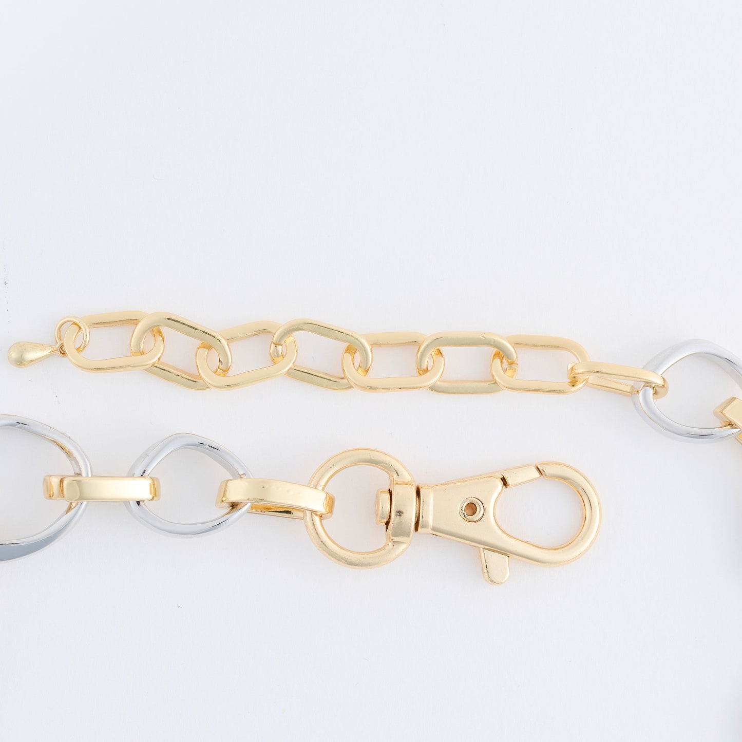 Willa Two Tone Chunky Circle Link Collar Necklace