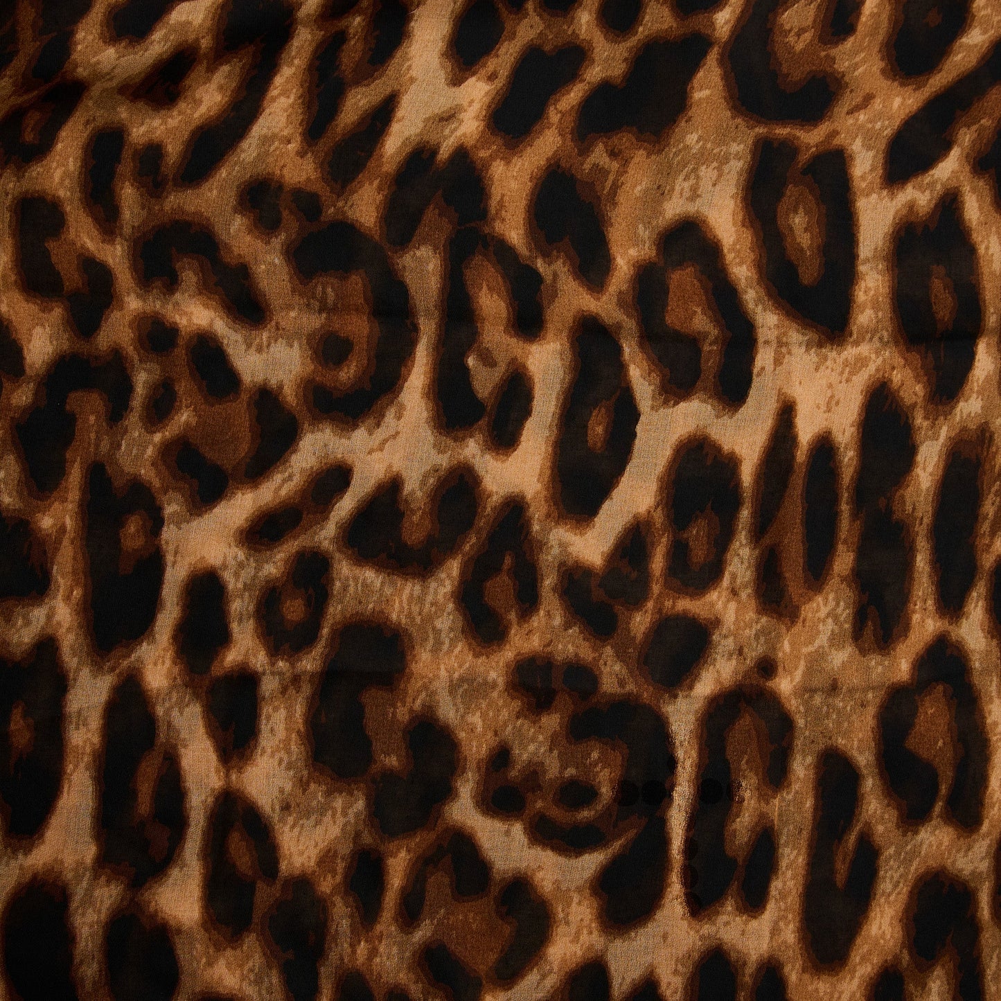 Arden Leopard Print Raw Edge Lightweight Scarf