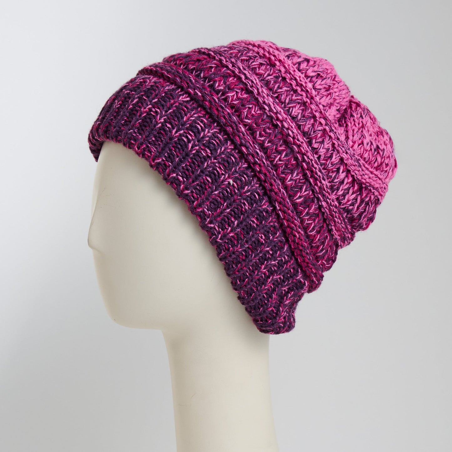 Hadley Ombre Crochet Knit Beanie