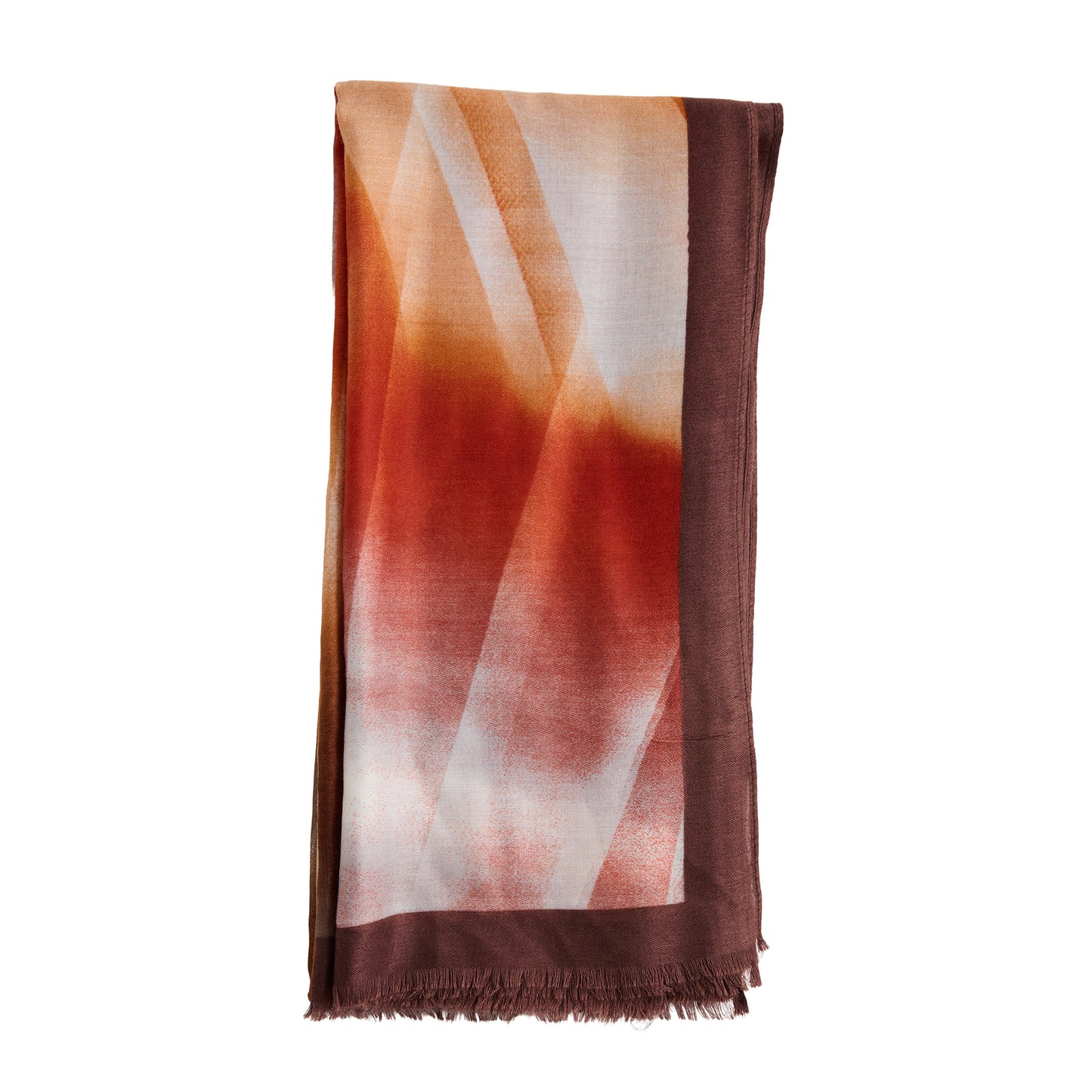 Elison Ombre Raw Edge Lightweight Scarf