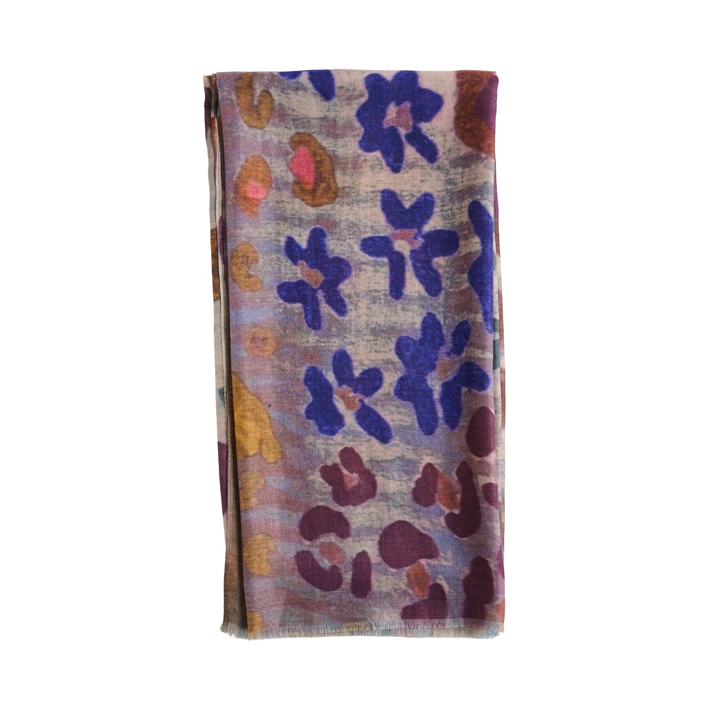 Jones Abstract Raw Edge Lightweight Scarf