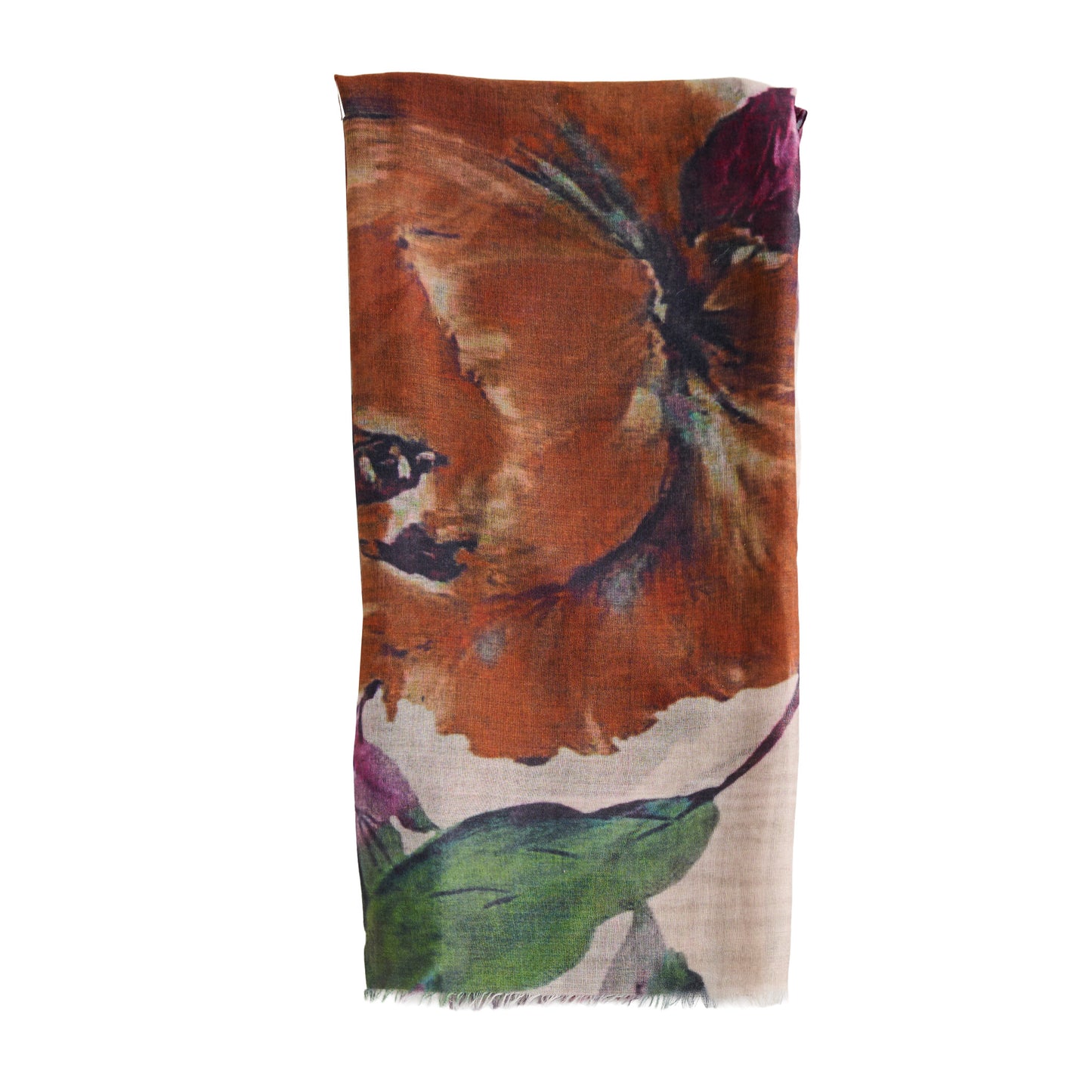Jones Abstract Raw Edge Lightweight Scarf