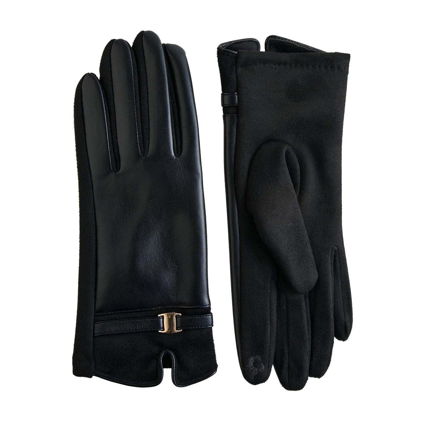 Brynn Vegan Leather Buckle Gloves