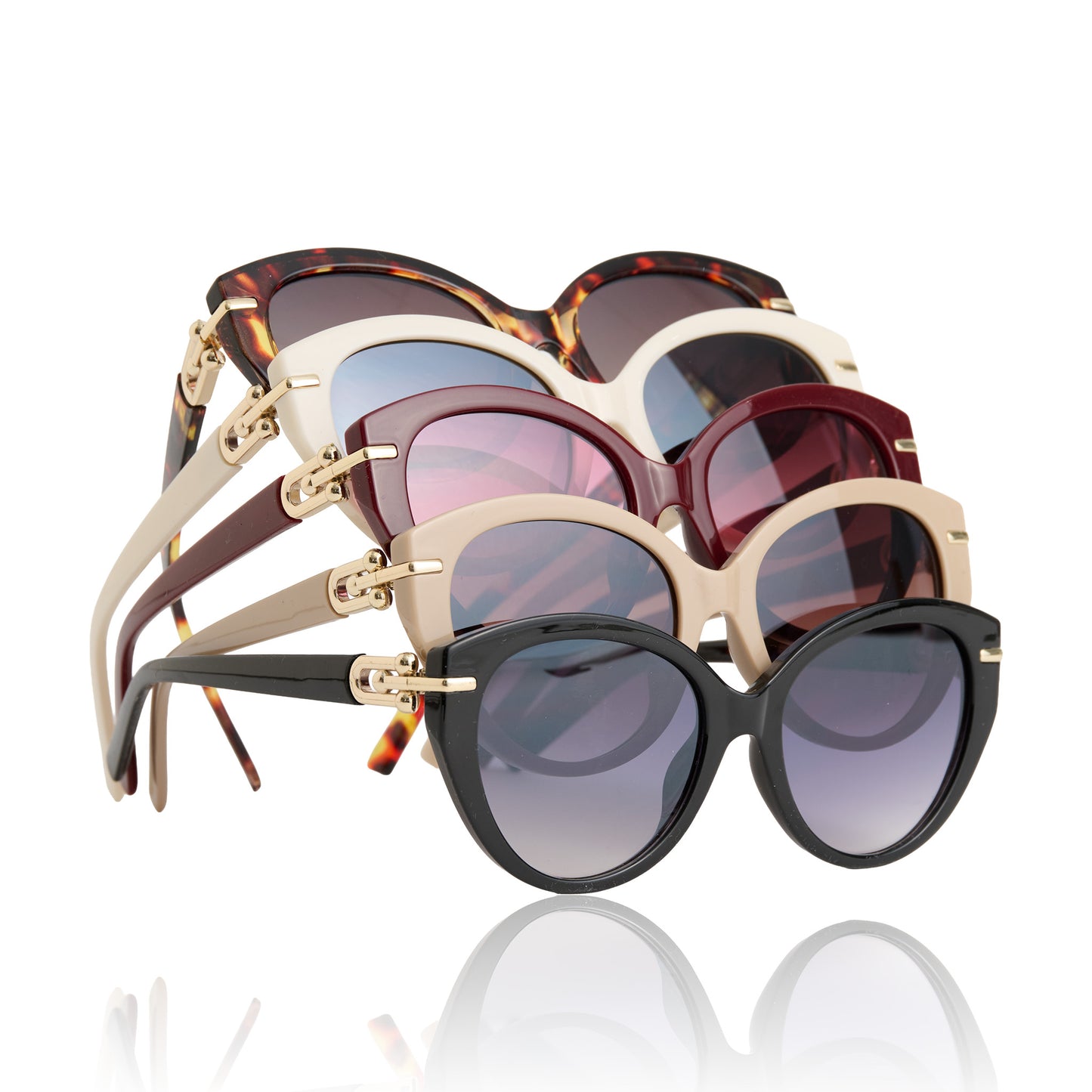 Cat-Eye Frame Gradient Tint Sunglasses
