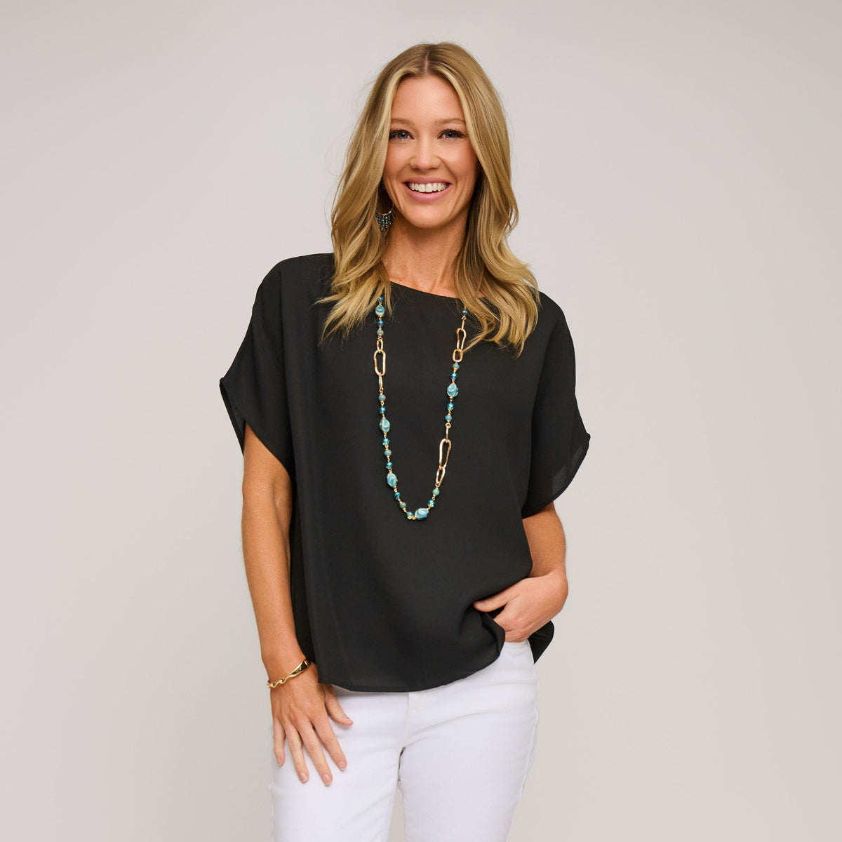 Lucille Longline Beaded Statement Necklace
