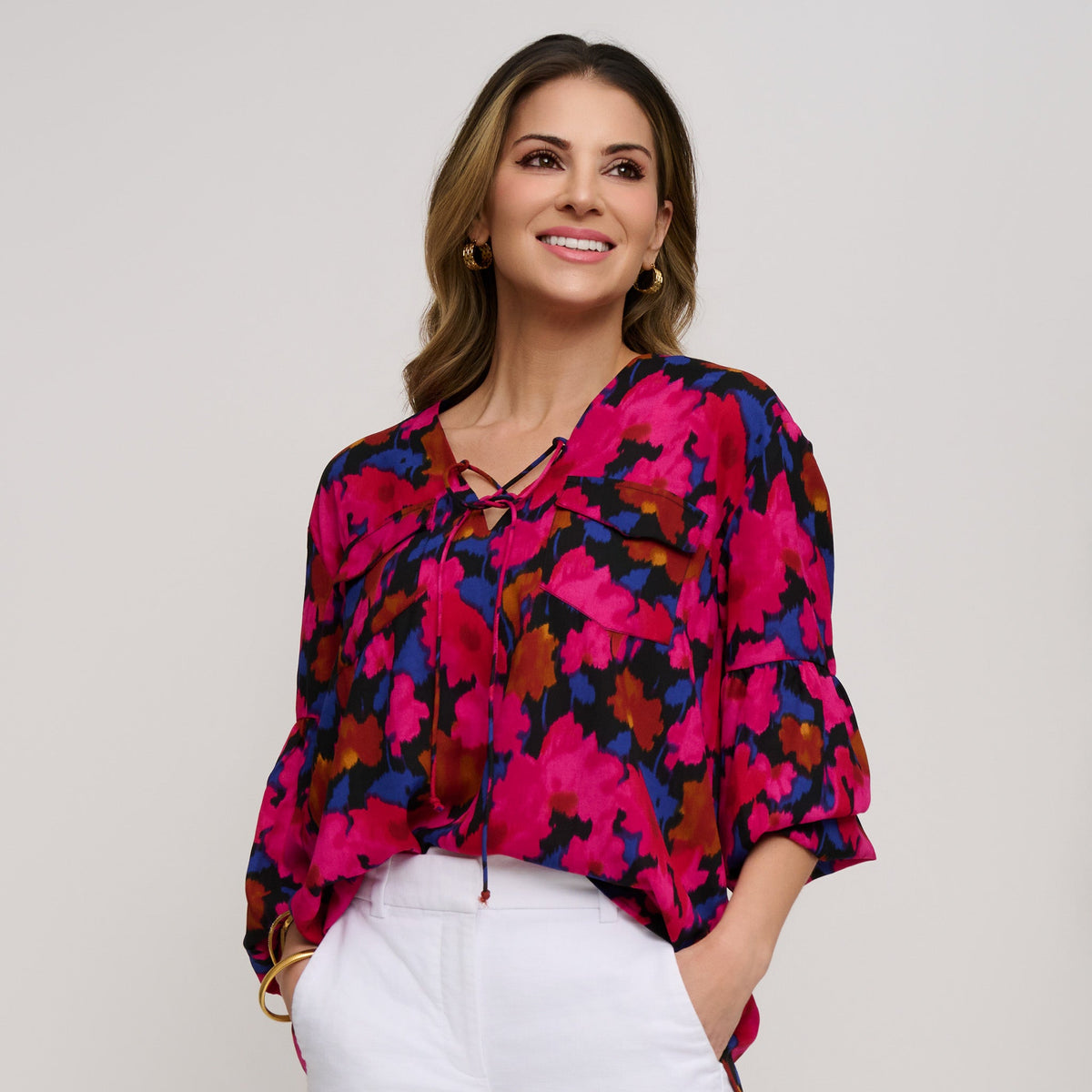 Hendrix Lace Up Blouse