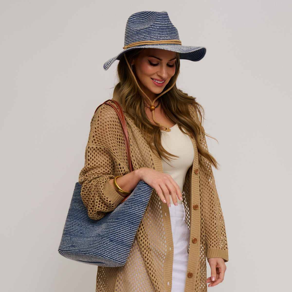 Riviera Textured Woven Tote Bag