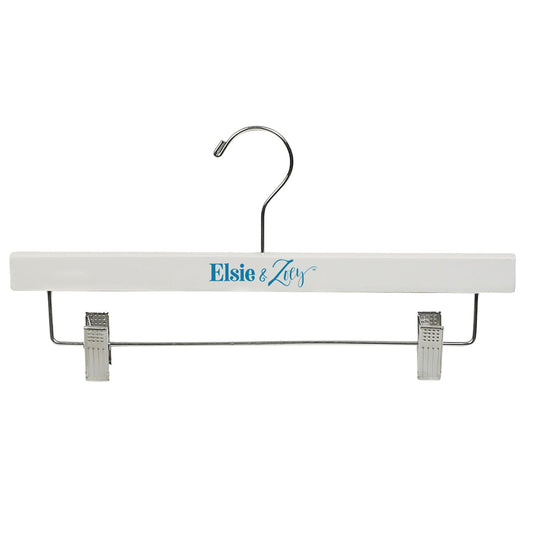 Wooden Pant Hanger-White Wood