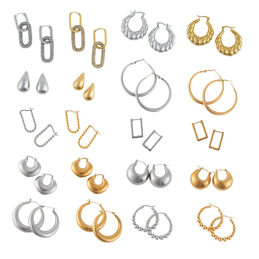 40 Piece Narelle Waterproof Hoop Earring Assortment