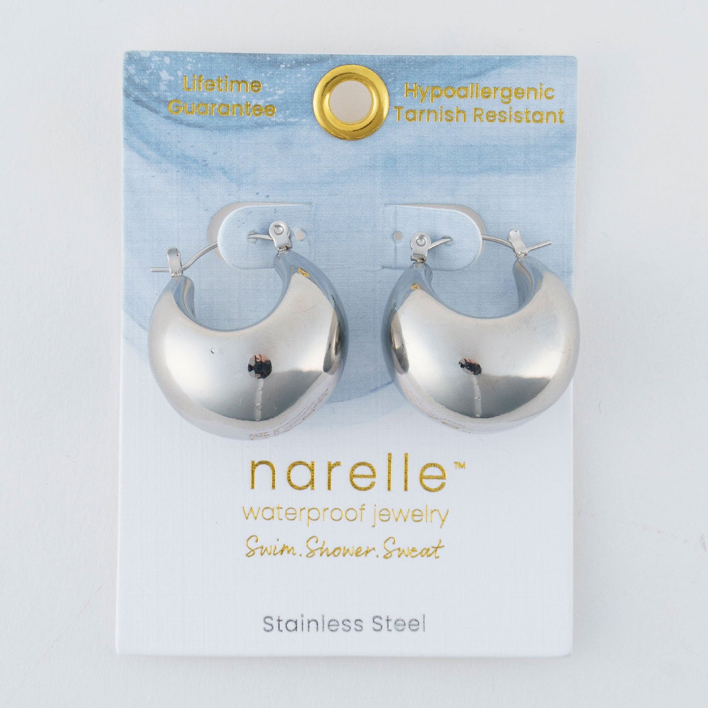 Narelle Waterproof Bowl Hoop Earrings