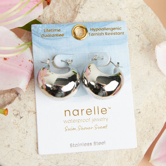 Narelle Waterproof Bowl Hoop Earrings