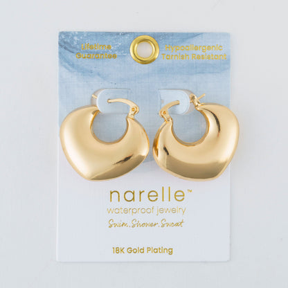 Narelle Waterproof Round Geo Hoop Earrings