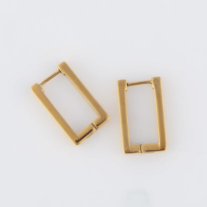 Narelle Waterproof Rectangle Hoop Earrings