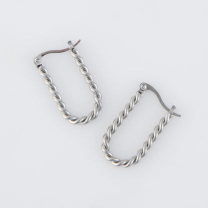 Narelle Waterproof Twisted Hoop Earrings