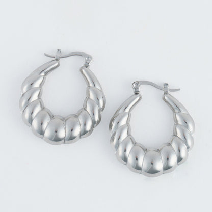 Narelle Waterproof Twisted Chunky Hoop Earrings