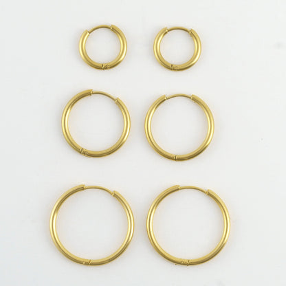 Narelle Waterproof Classic Hoop Earring Trio