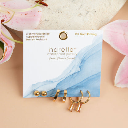 Narelle Waterproof Charm Hoop Earring Trio