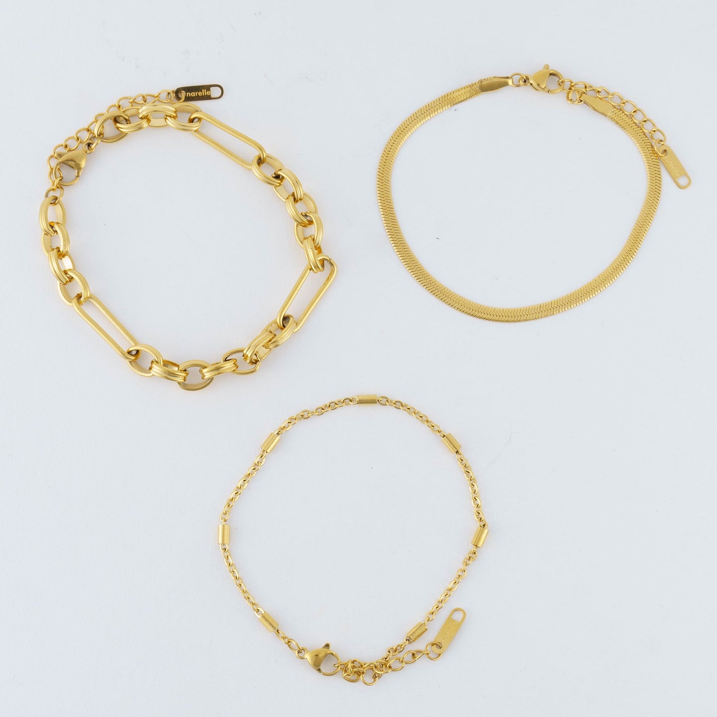 Narelle Waterproof Snake Chain Bracelet Set