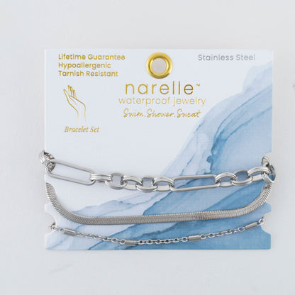 Narelle Waterproof Snake Chain Bracelet Set