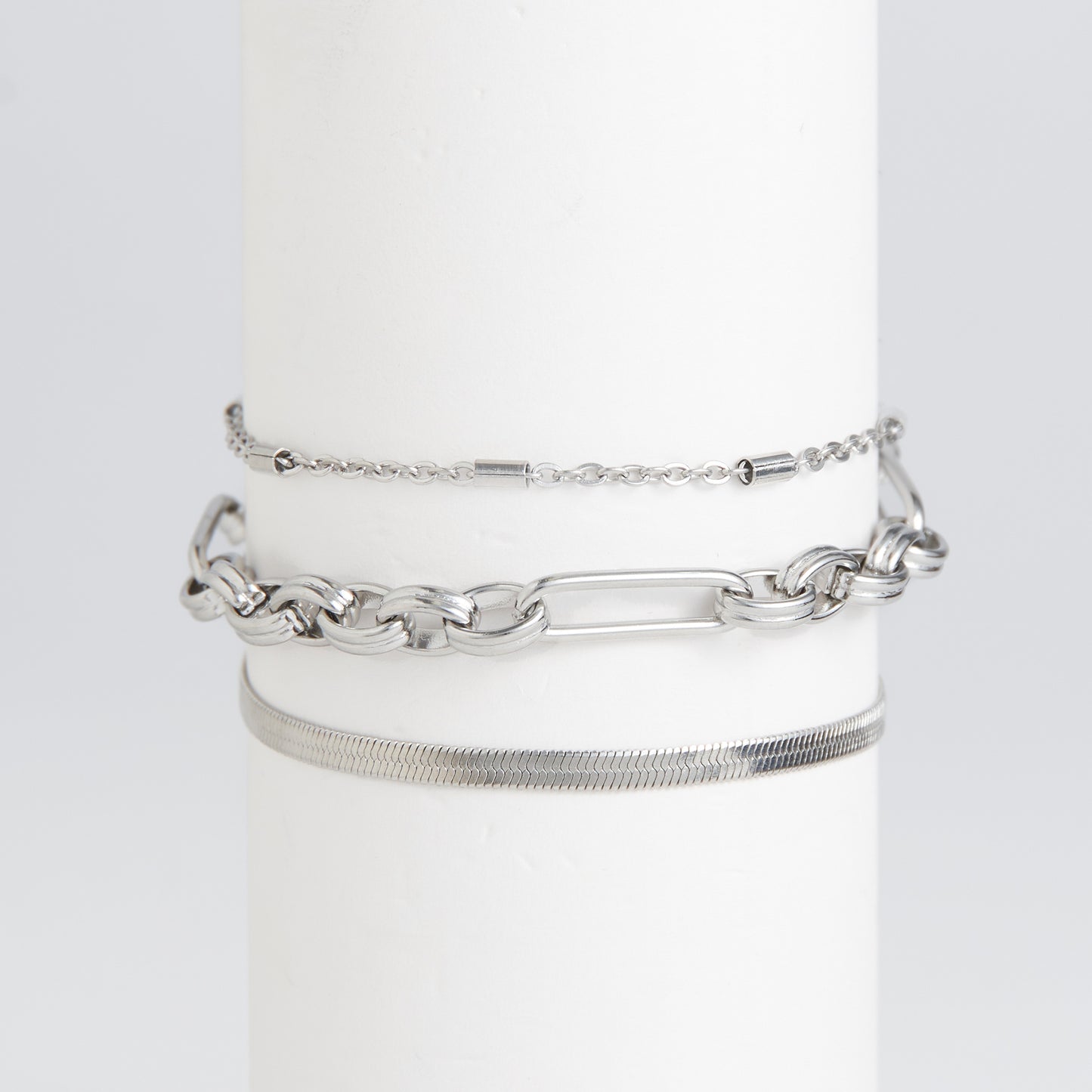 Narelle Waterproof Snake Chain Bracelet Set