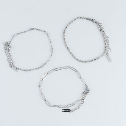 Narelle Waterproof Twisted Chain Bracelet Set