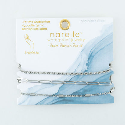 Narelle Waterproof Twisted Chain Bracelet Set