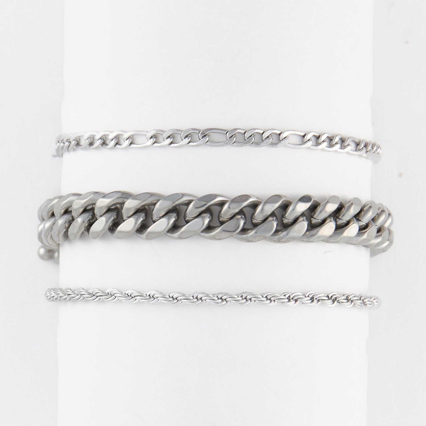 Narelle Waterproof Figaro Chain Bracelet Set