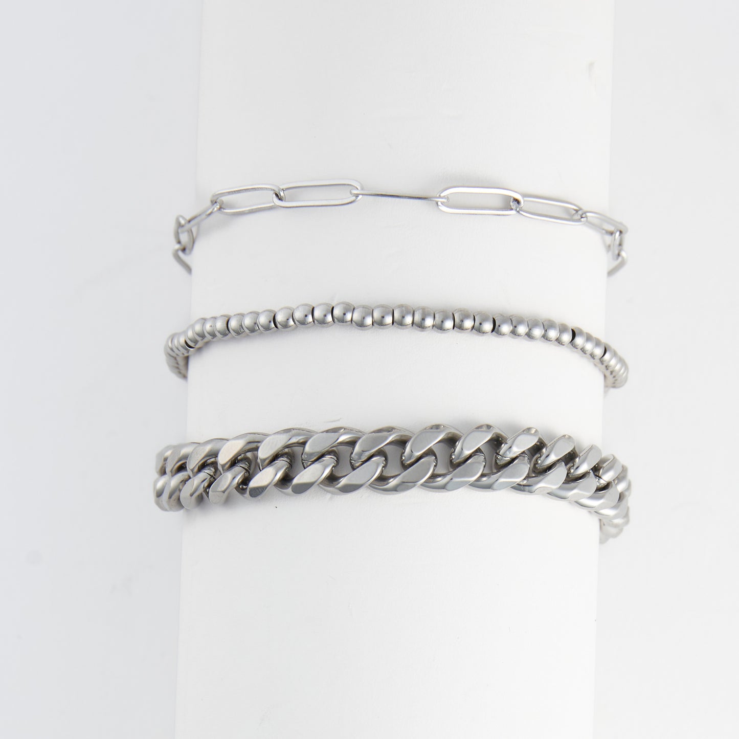 Narelle Waterproof Curb Chain Bracelet Set