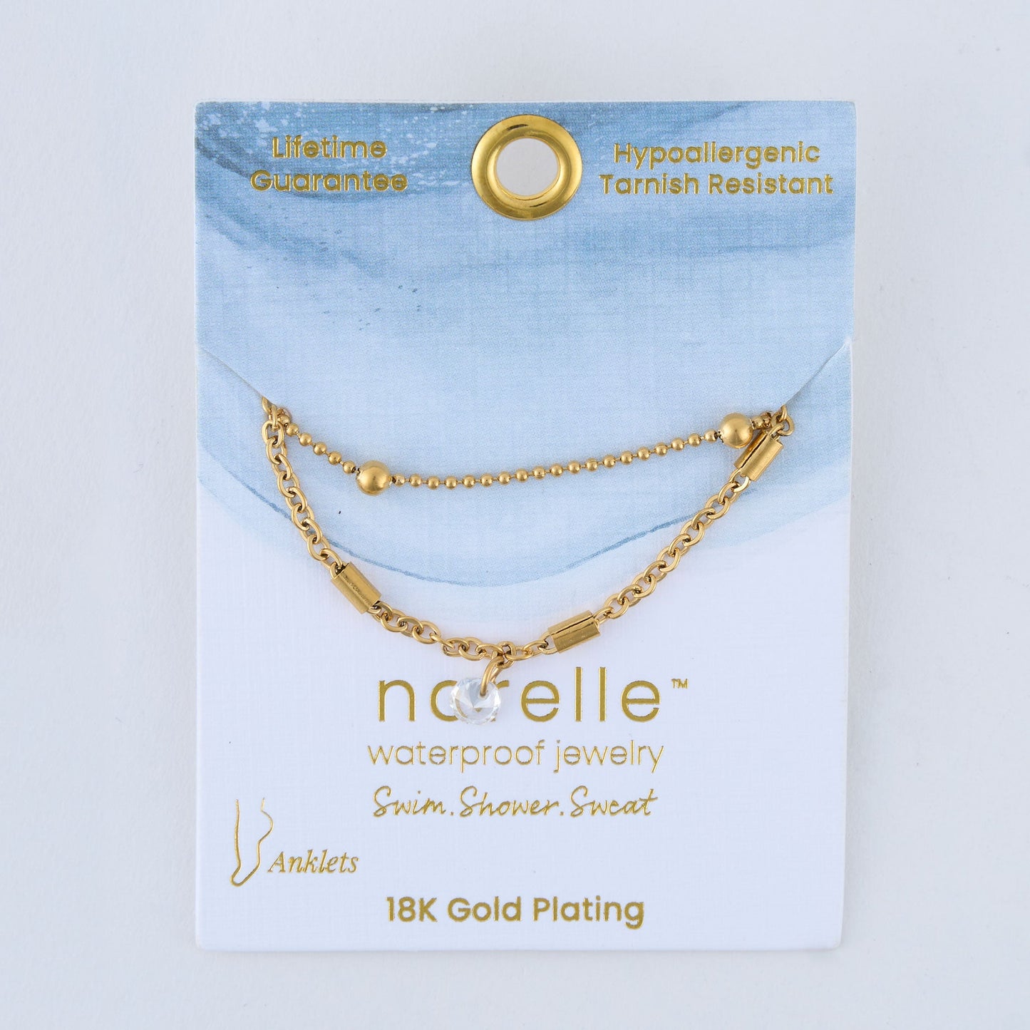 Narelle Waterproof Dainty Multi Row Anklet