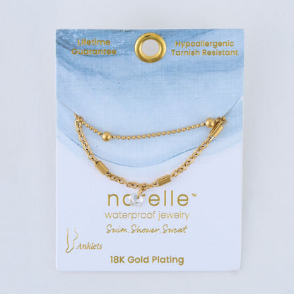 Narelle Waterproof Dainty Multi Row Anklet