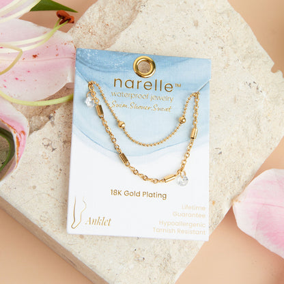 Narelle Waterproof Dainty Multi Row Anklet