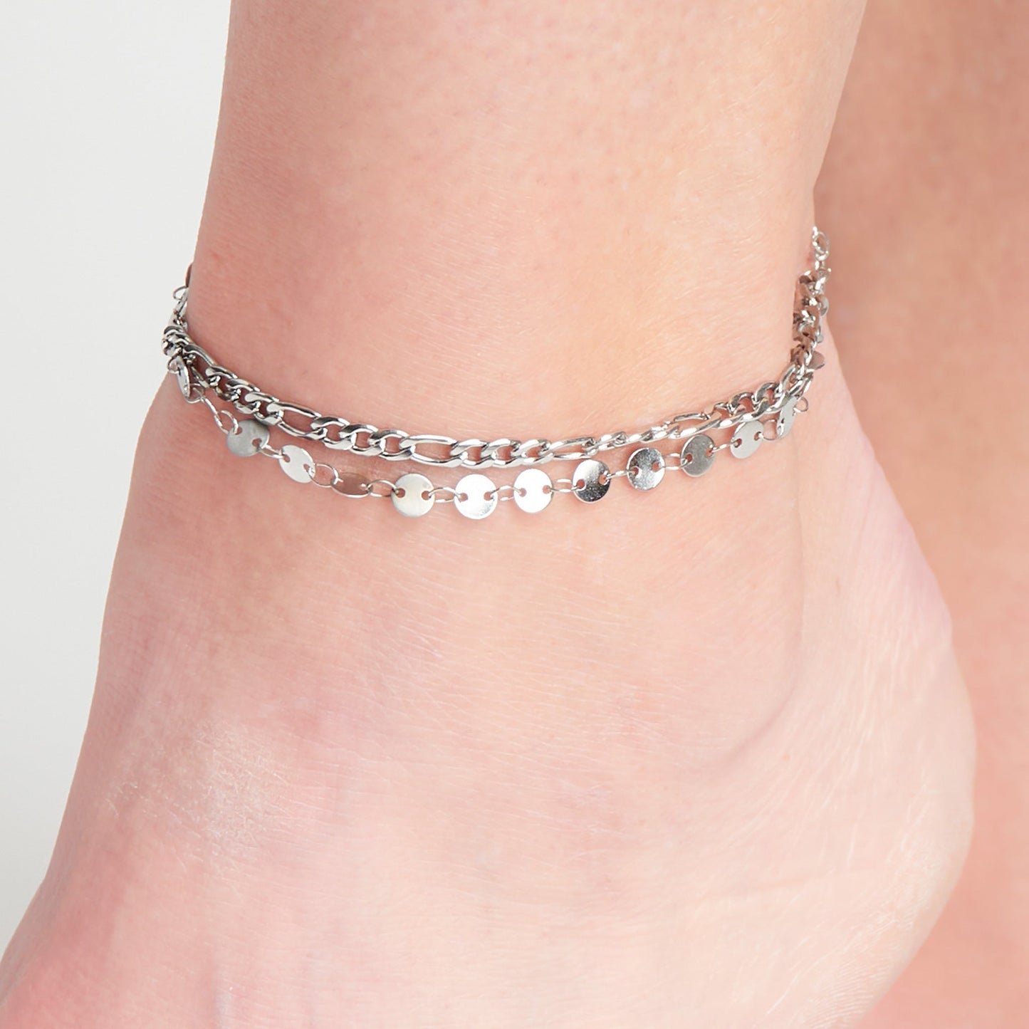 Narelle Waterproof Multi Row Figaro Chain Anklet