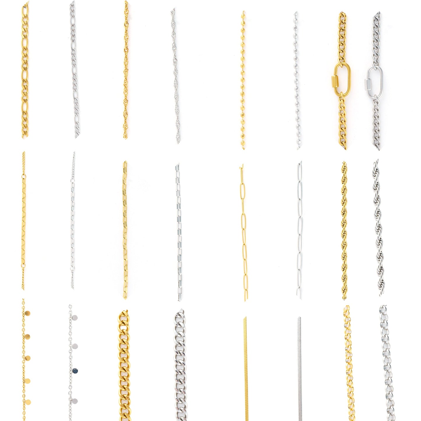 48 Piece Narelle Waterproof Chain Necklace Assortment