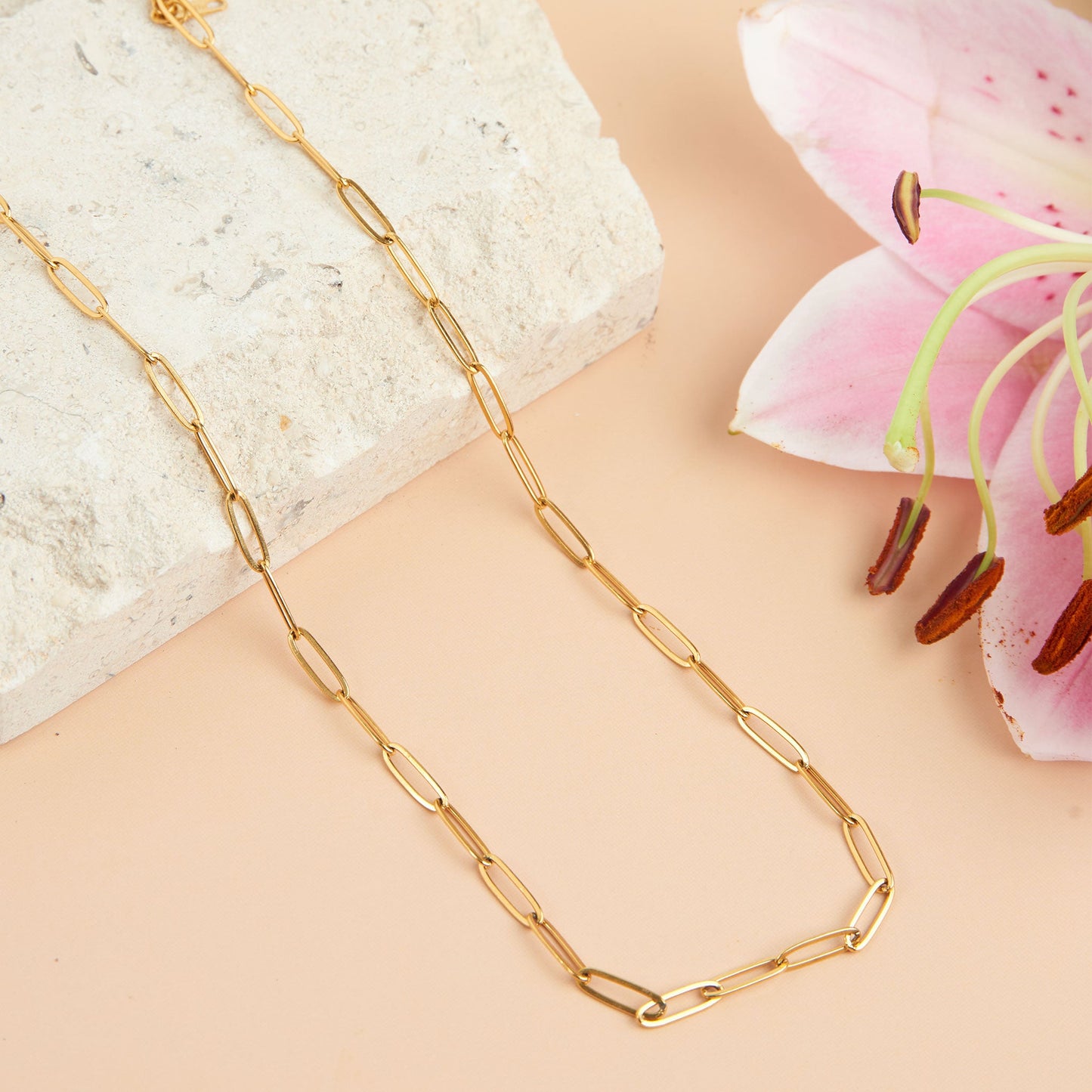 Narelle Waterproof Paperclip Chain Necklace