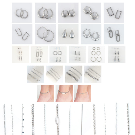 70 Piece Silver Narelle Waterproof Jewelry Assortment