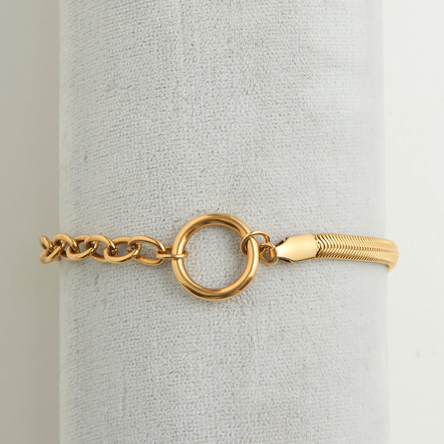 Narelle Waterproof Cable &  Snake Chain Bracelet